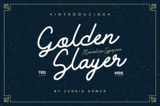 Golden Slayer: A Handwritten Font for Makers