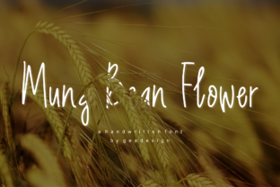 Mung Bean Flower: A Handwritten Font for Editorial Design