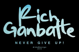 Rich Ganbatte: A Bold Script Font for Branding